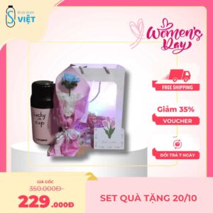 Set quà tặng 20.10 - bình đen hồng