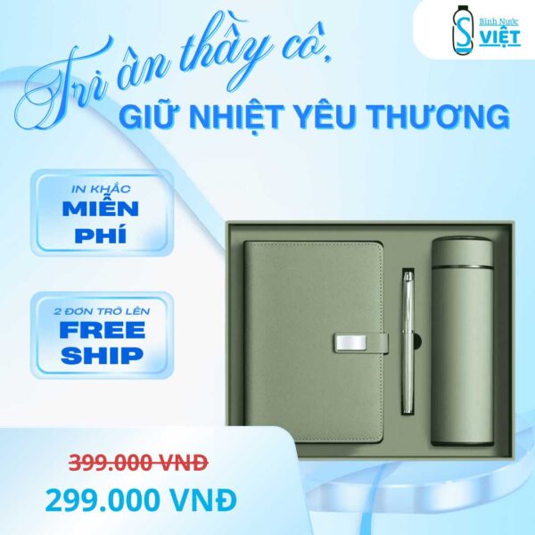 Set quà tặng bình xanh lục