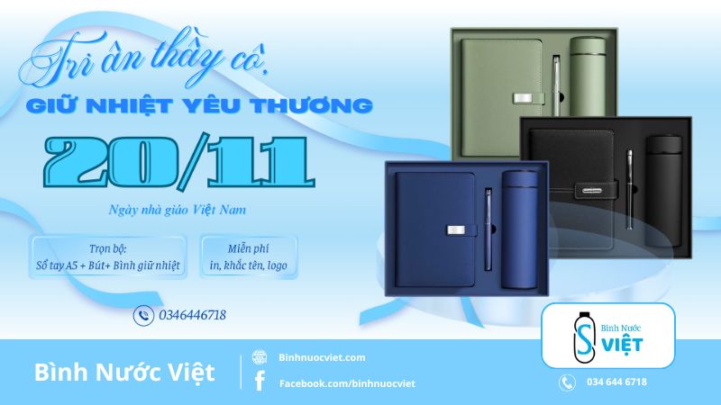 Tri ân thầy cô ngày 20 tháng 11 của bình nước việt